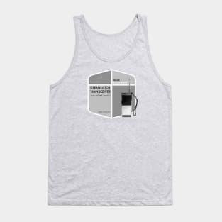 Walkie Talkie Classic Retro Logo Crest - Worn out Distressed in Silver Tank Top